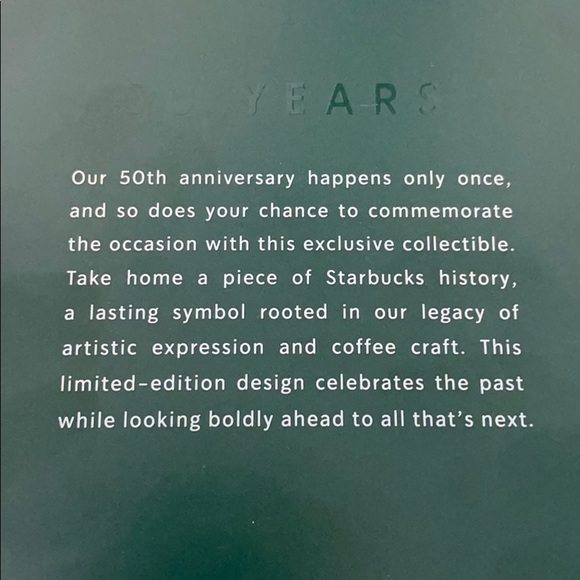 Starbucks 2021 50th Anniversary Siren Ceramic Cup - Picture 8 of 9